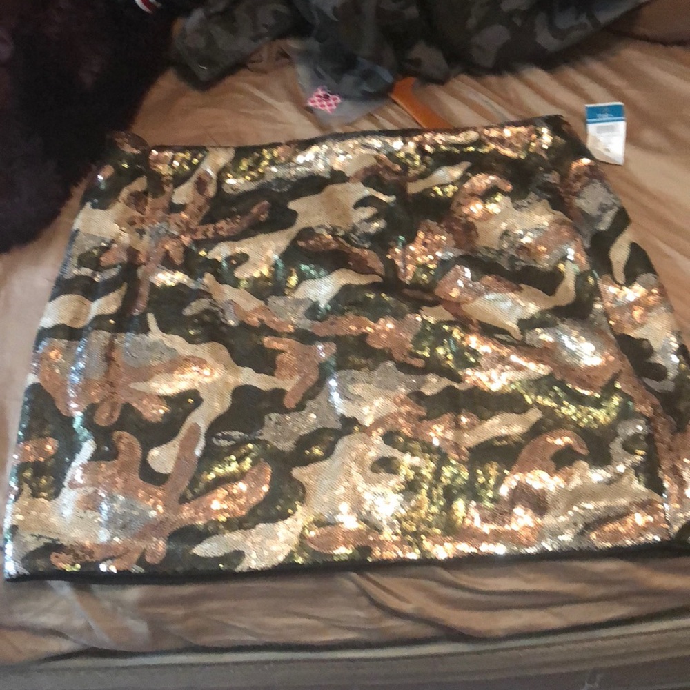 F21 Sequin Camo Skirt (Tried on Once) - Picture 1 of 1